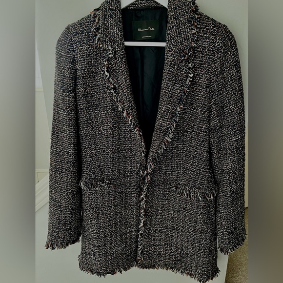 Massimo Dutti long coat / blazer - navy and copper, size US 4 - Picture 2 of 9